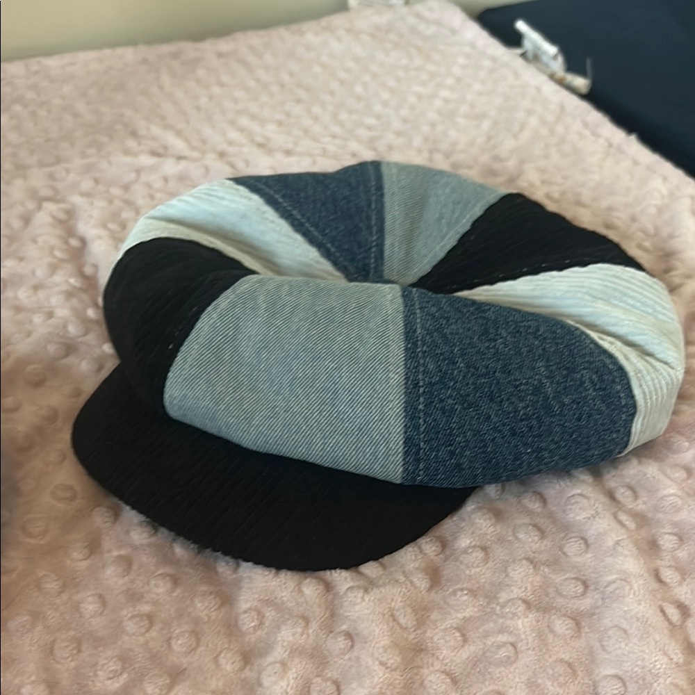 Ragged Striped Denim Cap